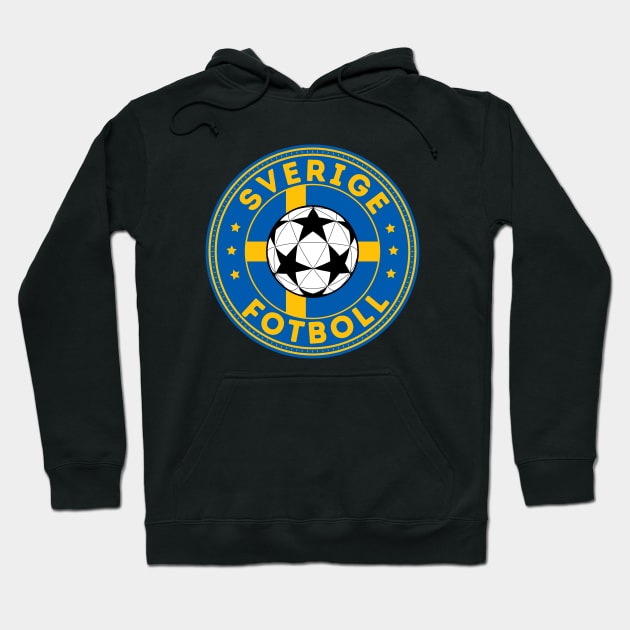 Sverige Fotboll Hoodie by footballomatic